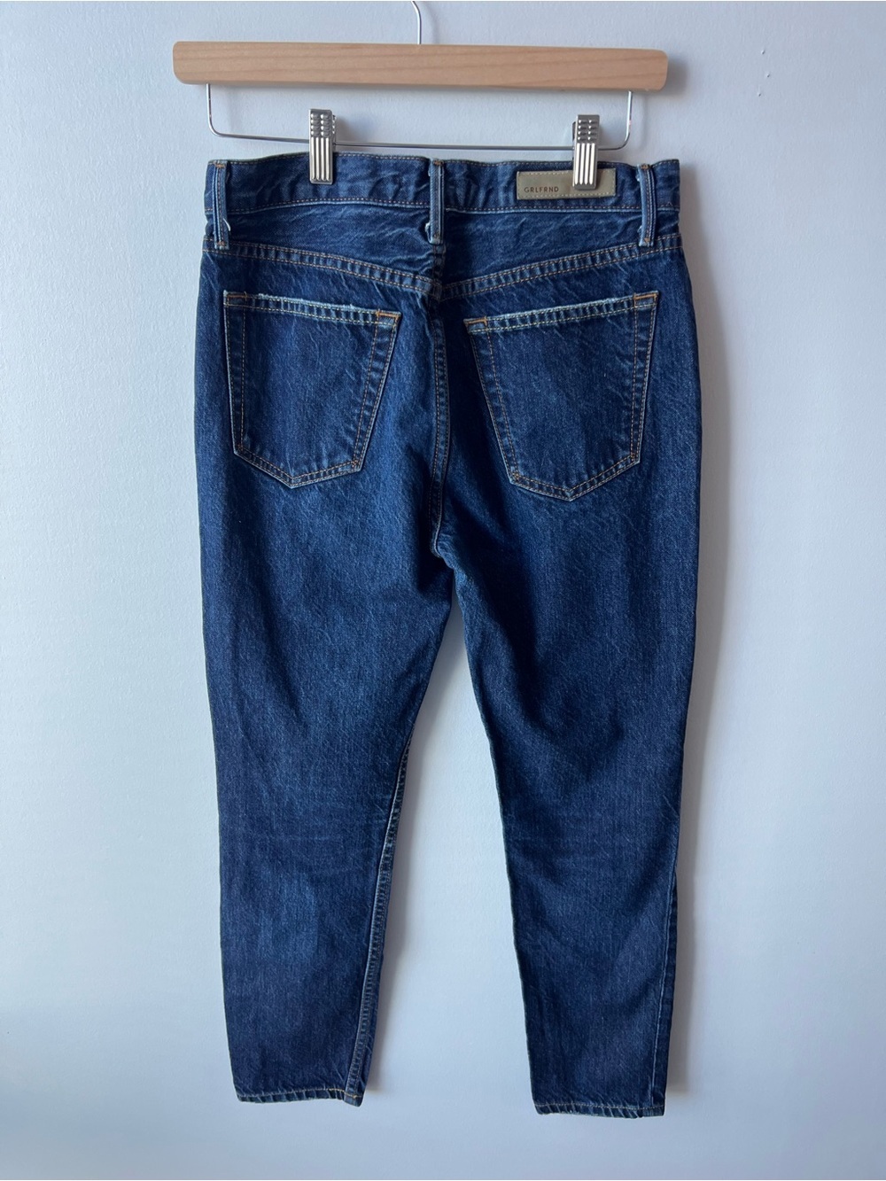REVOLVE GRLFRND Karolina Straight/ Skinny Jeans 100% cotton Moody Blues - Picture 2 of 11